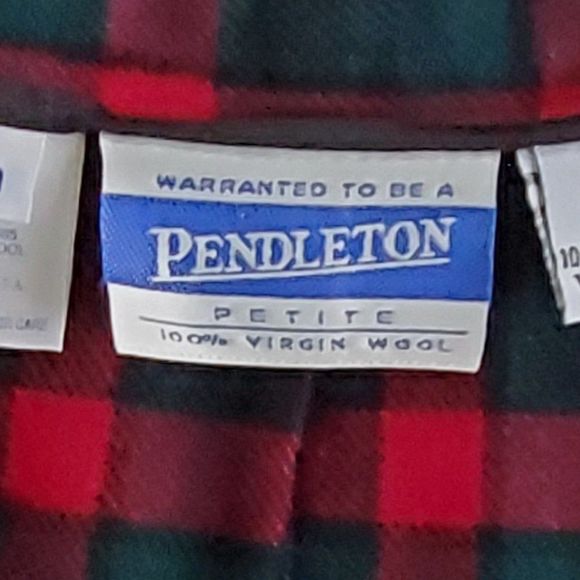 Vintage 1990's Pendelton plaid pleated skirt, red - Picture 6 of 8